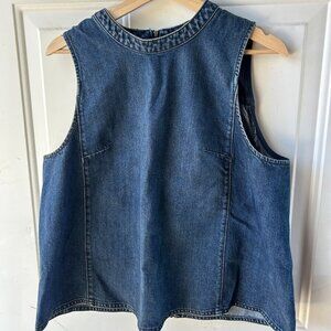 Holding Horses Denim Tank with Zipper Back